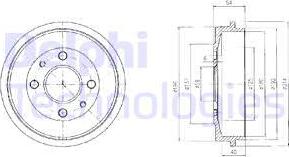 Delphi BF200 - Тормозной барабан unicars.by