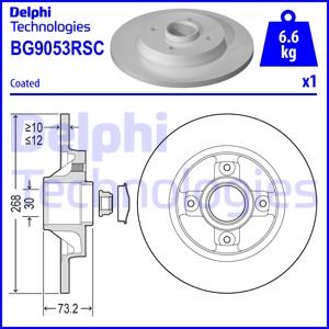 Delphi BG9053RSC - Тормозной диск unicars.by