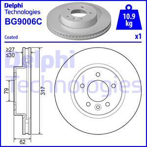 Delphi BG9006C - Тормозной диск unicars.by