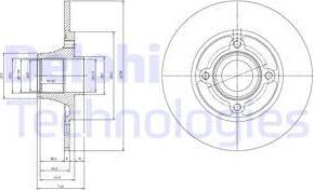 Delphi BG9033RS - Тормозной диск unicars.by