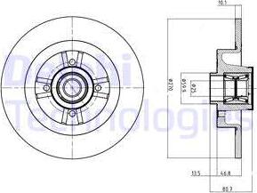 Delphi BG9032RSC - Тормозной диск unicars.by