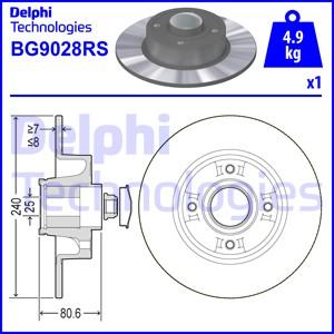 Delphi BG9028RS - Тормозной диск unicars.by