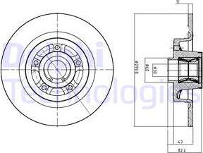 Delphi BG9023RSC - Тормозной диск unicars.by