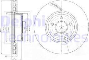 Delphi BG9075C - Тормозной диск unicars.by