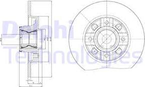 Delphi BG9116RSC - Тормозной диск unicars.by