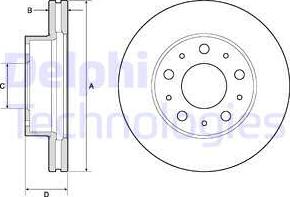 Delphi BG9180C - Тормозной диск unicars.by