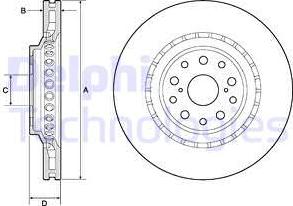 Delphi BG9187C - Тормозной диск unicars.by