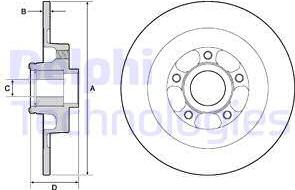 Delphi BG9138RS - Тормозной диск unicars.by