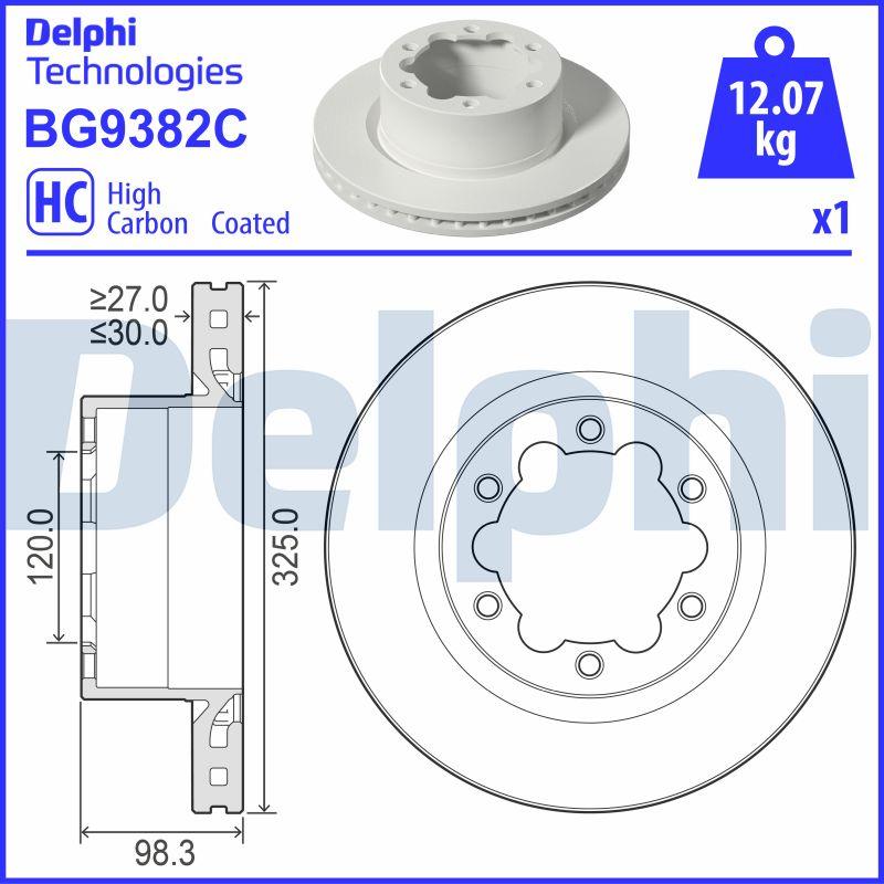 Delphi BG9382C - Тормозной диск unicars.by