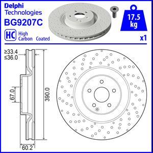 Delphi BG9207C - Тормозной диск unicars.by