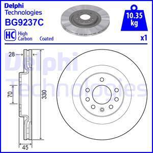 Delphi BG9237C - Тормозной диск unicars.by