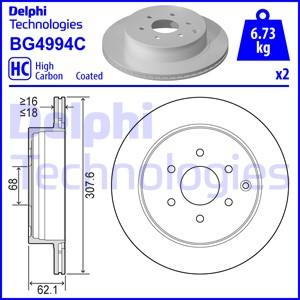 Delphi BG4994C - Тормозной диск unicars.by