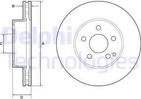 Delphi BG4945C-19B1 - Тормозной диск unicars.by