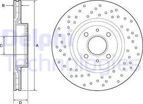 Delphi BG4943C - Тормозной диск unicars.by