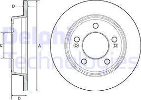 Delphi BG4559C - Тормозной диск unicars.by