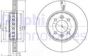 Delphi BG4536C - Тормозной диск unicars.by