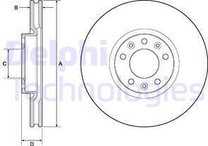 Delphi BG4696C - Тормозной диск unicars.by