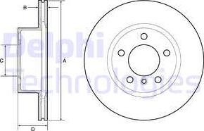 Delphi BG4645C - Тормозной диск unicars.by