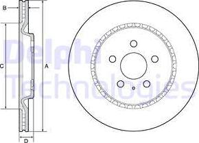 Delphi BG4643C - Тормозной диск unicars.by