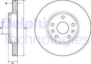 Delphi BG4667C - Тормозной диск unicars.by