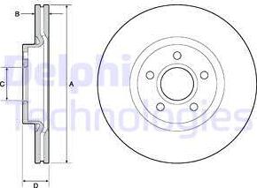 Delphi BG4676C - Тормозной диск unicars.by