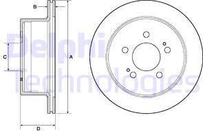 Delphi BG4677C - Тормозной диск unicars.by