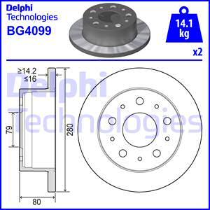 Delphi BG4099 - Тормозной диск unicars.by