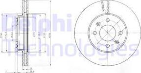 Delphi BG4096C - Тормозной диск unicars.by