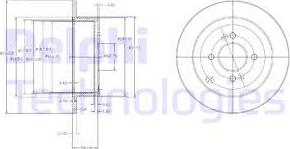 Delphi BG4097C - Тормозной диск unicars.by