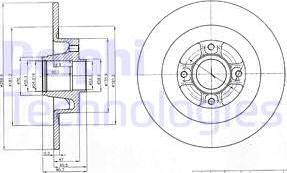 Delphi BG4044 - Тормозной диск unicars.by