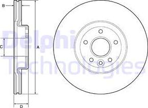 Delphi BG4056C - Тормозной диск unicars.by