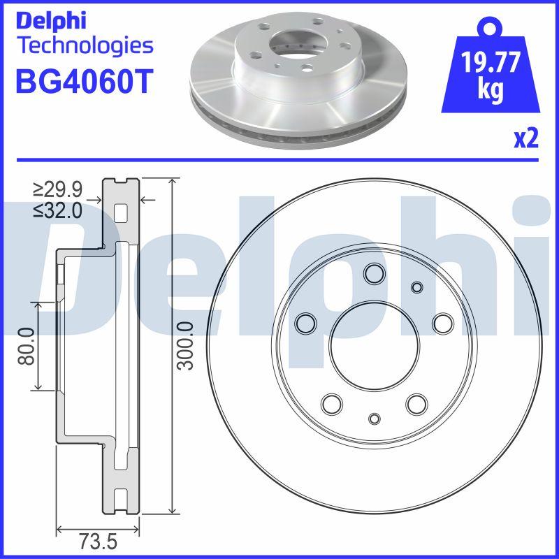 Delphi BG4060T - Тормозной диск unicars.by