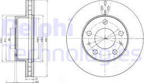 Delphi BG4060 - Тормозной диск unicars.by