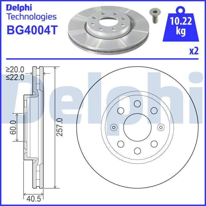 Delphi BG4004T - Тормозной диск unicars.by