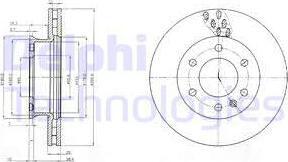 Delphi BG4032C - Тормозной диск unicars.by