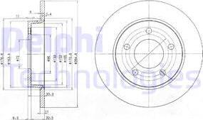 Delphi BG4025 - Тормозной диск unicars.by