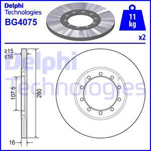 Delphi BG4075 - Тормозной диск unicars.by