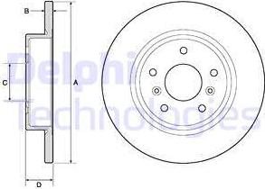 Delphi BG4807C - Тормозной диск unicars.by