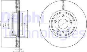 Delphi BG4346C-19B1 - Тормозной диск unicars.by