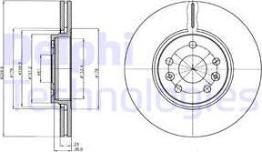 Delphi BG4338C - Тормозной диск unicars.by