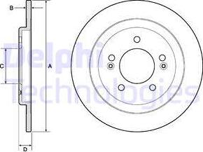 Delphi BG4749C - Тормозной диск unicars.by