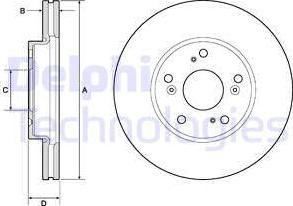 Delphi BG4741C - Тормозной диск unicars.by