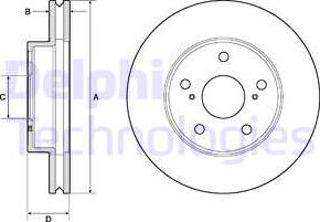 Delphi BG4758C - Тормозной диск unicars.by