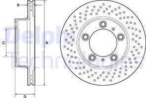 Delphi BG4769C - Тормозной диск unicars.by