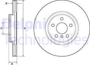 Delphi BG4780C-19B1 - Тормозной диск unicars.by