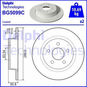 Delphi BG5099C - Тормозной диск unicars.by