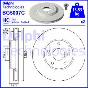 Delphi BG5007C - Тормозной диск unicars.by