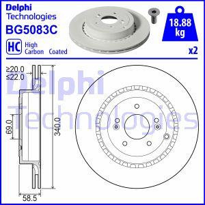 Delphi BG5083C - Тормозной диск unicars.by