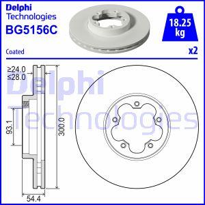 Delphi BG5156C - Тормозной диск unicars.by