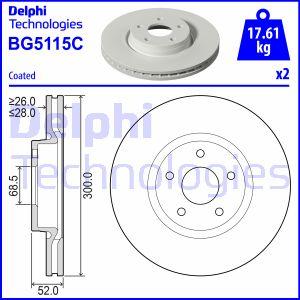 Delphi BG5115C - Тормозной диск unicars.by